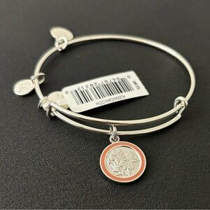 Alex and Ani NWT August Birthstone Gladiolus Charm Bangle